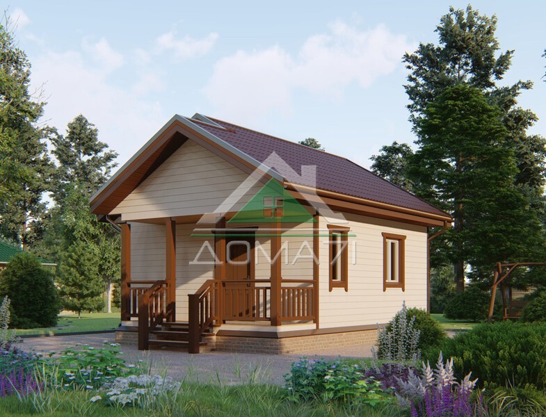 Дачный дом одноэтажный 6х6 проект 48