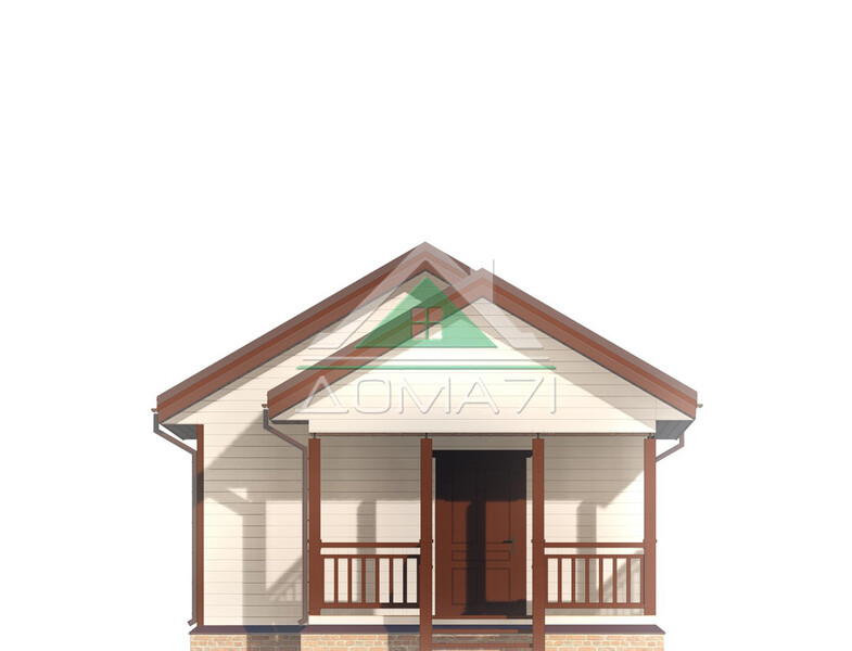 Дачный дом одноэтажный 6х6 проект 48