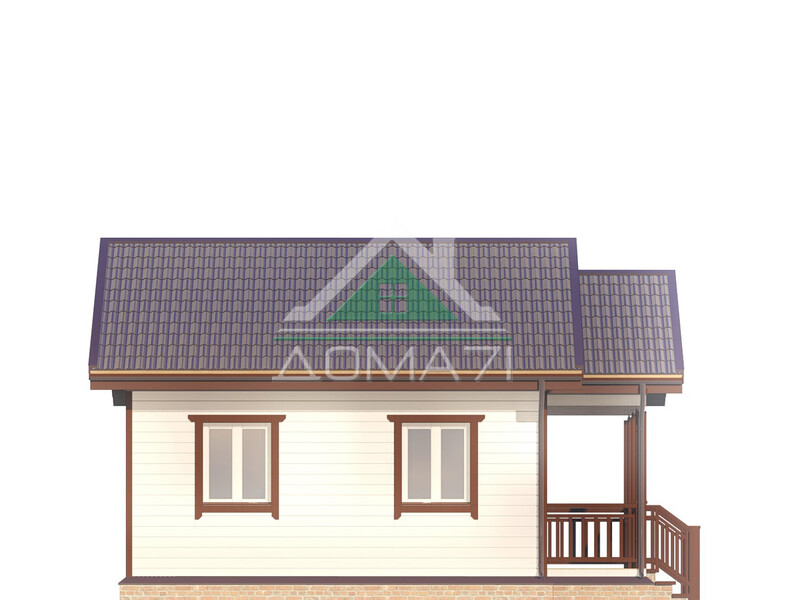 Дачный дом одноэтажный 6х6 проект 48