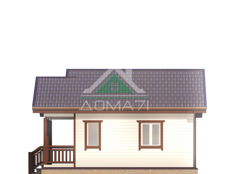 Дачный дом одноэтажный 6х6 проект 48