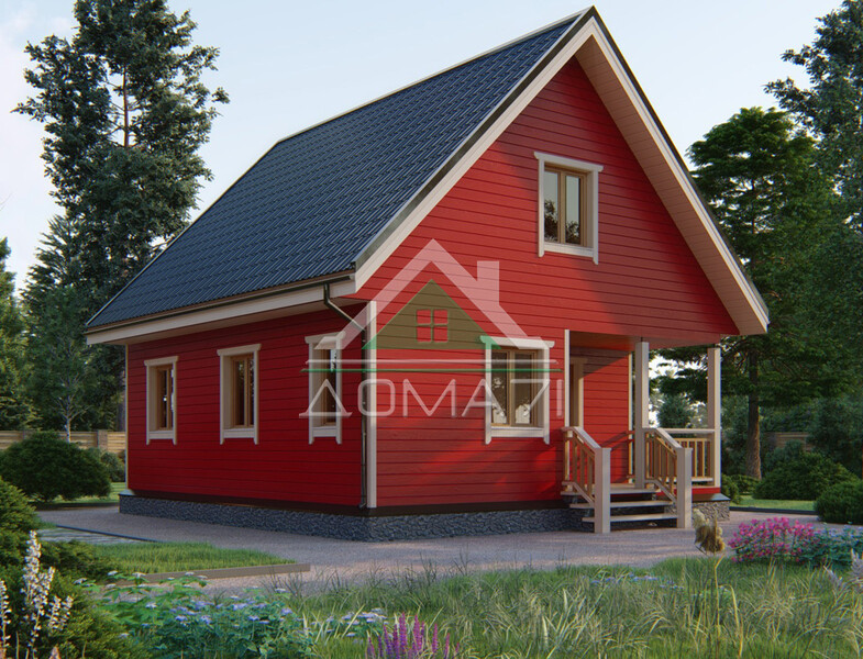 Каркасный дом 8×7 проект 46