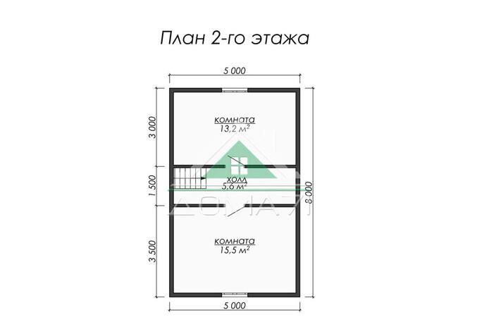 Каркасный дом 8×7 проект 46