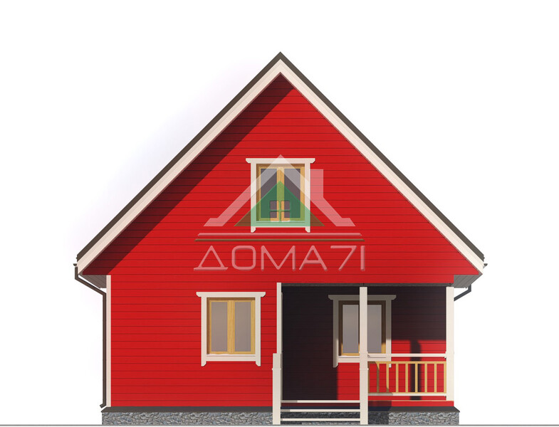 Каркасный дом 8×7 проект 46