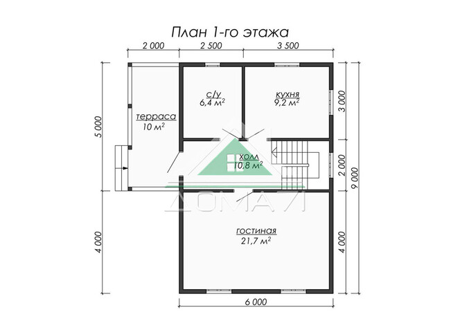 Каркасный дом 6×9 проект 47