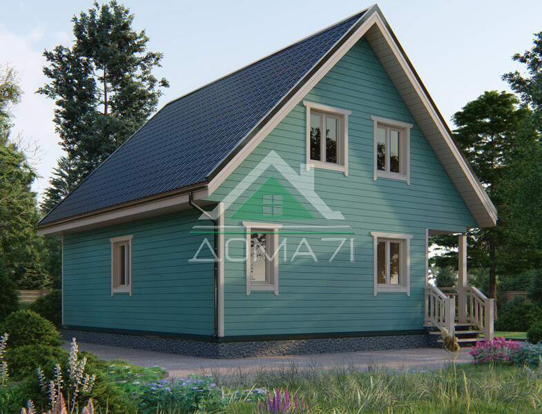 Каркасный дом 9×7.5 проект 48