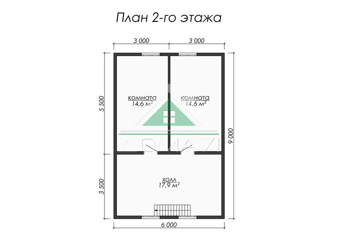 Каркасный дом 9×7.5 проект 48