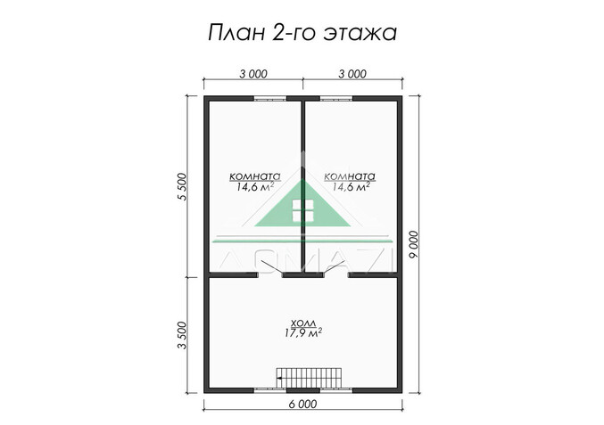 Каркасный дом 9×7.5 проект 48