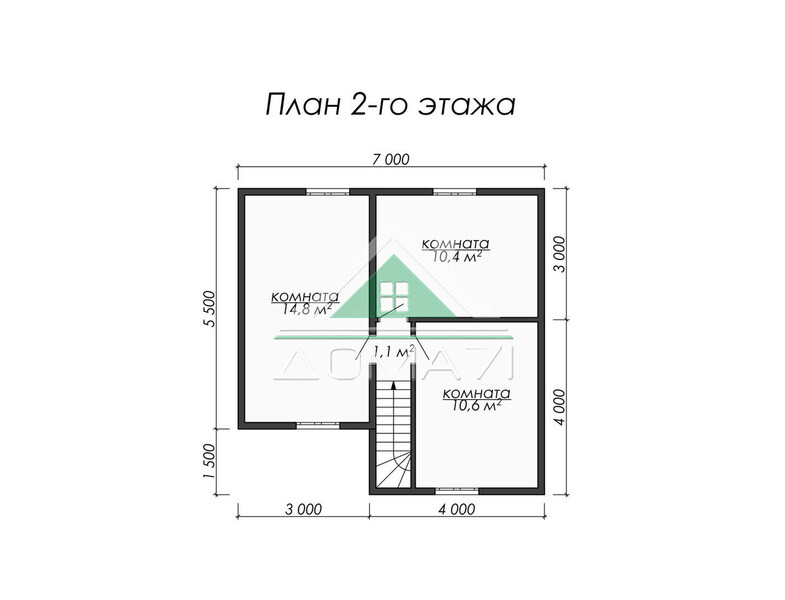 Каркасный дом 9.5×7 проект 49