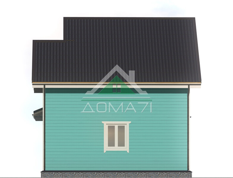 Каркасный дом 9.5×7 проект 49