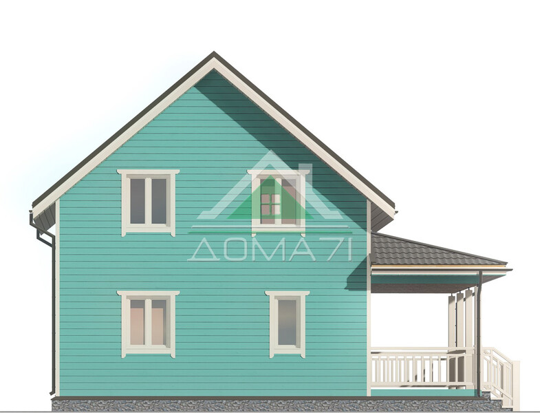 Каркасный дом 9.5×7 проект 49