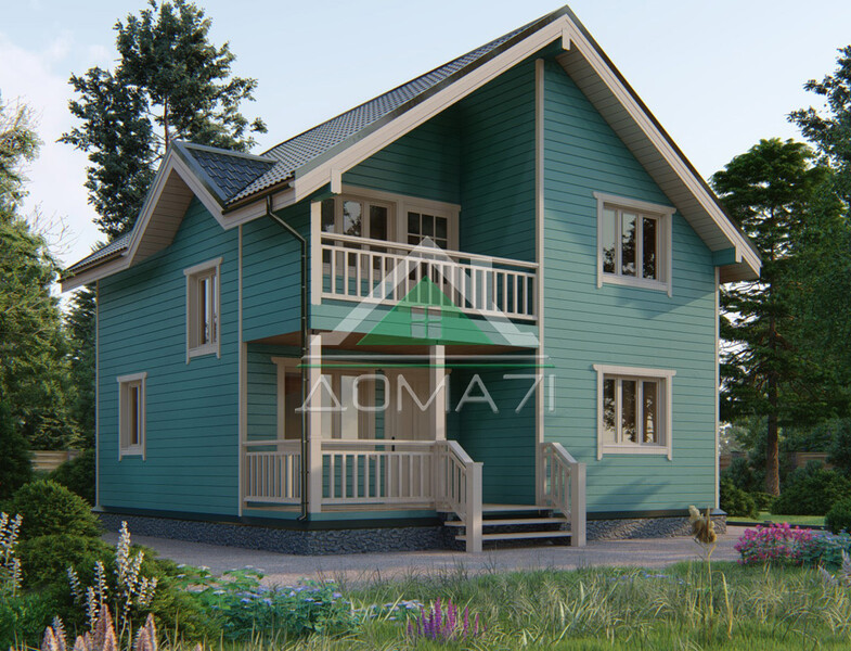 Каркасный дом 8×8 проект 50