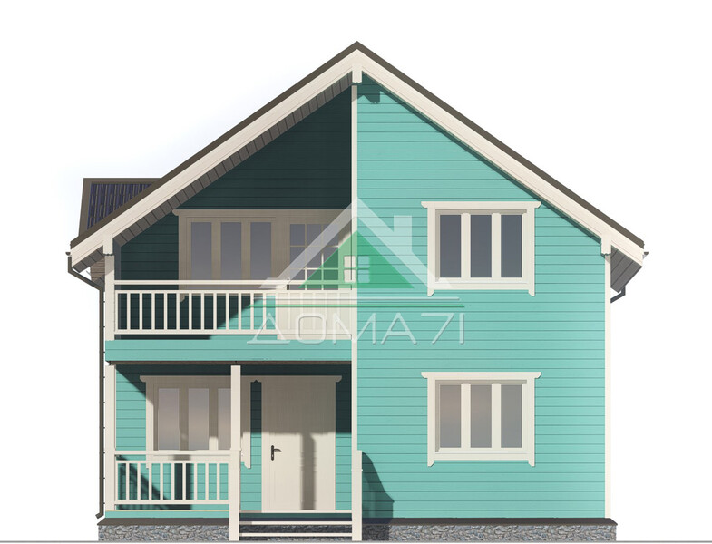 Каркасный дом 8×8 проект 50