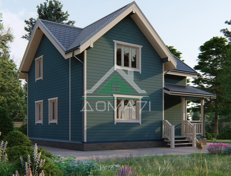 Каркасный дом 8.5×8 проект 52