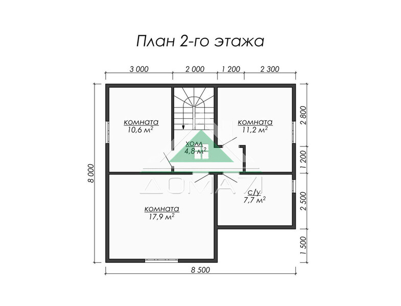 Каркасный дом 8.5×8 проект 52