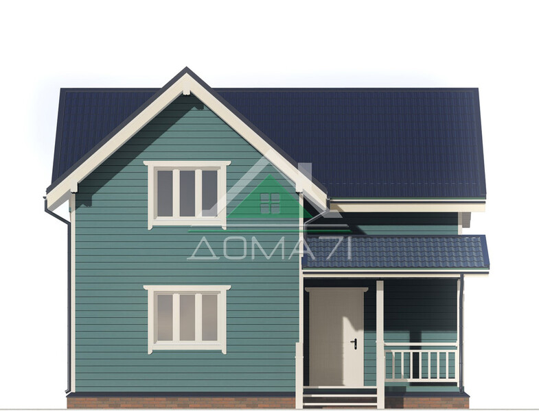 Каркасный дом 8.5×8 проект 52