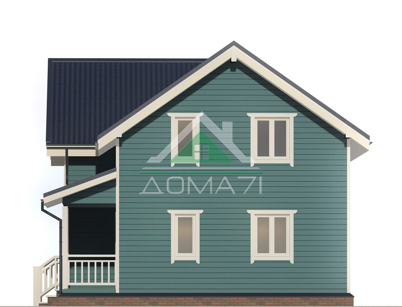 Каркасный дом 8.5×8 проект 52