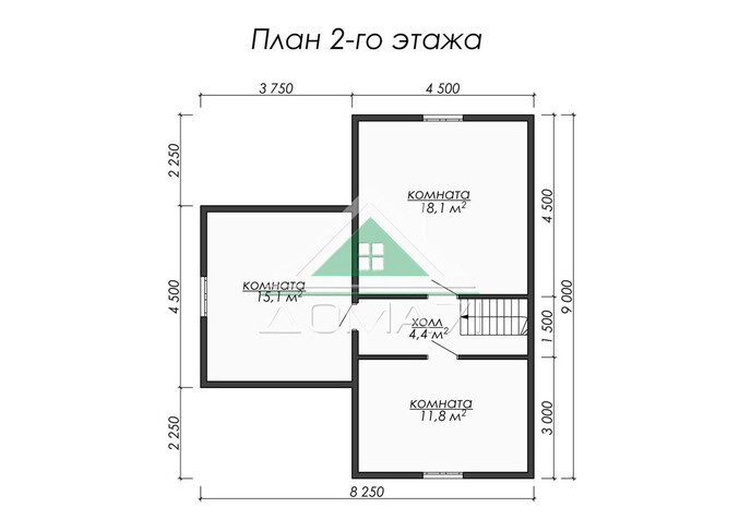 Каркасный дом 9×9 проект 54