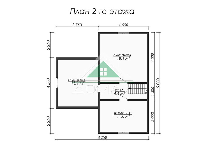 Каркасный дом 9×9 проект 54