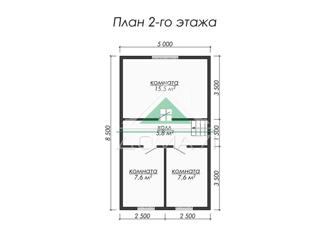 Каркасный дом 8.5×7 проект 55