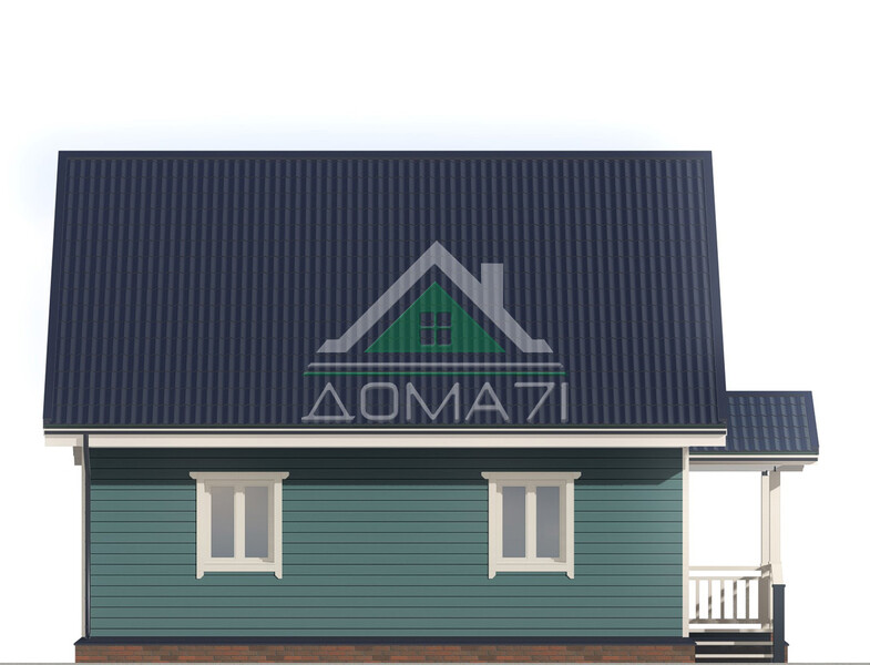 Каркасный дом 8.5×7 проект 55