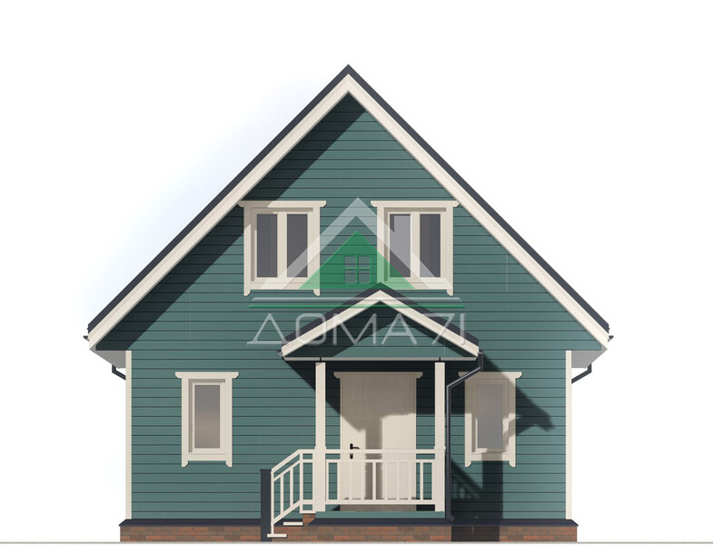 Каркасный дом 8.5×7 проект 55