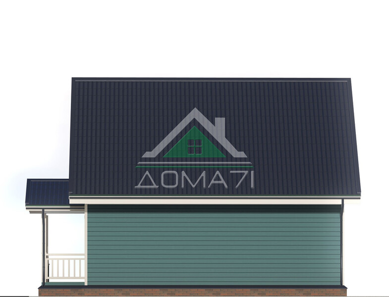 Каркасный дом 8.5×7 проект 55