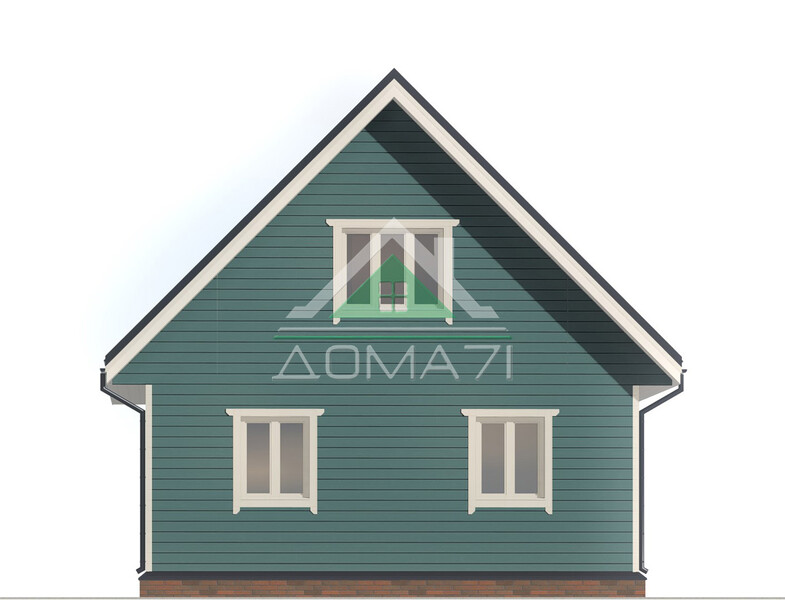 Каркасный дом 8.5×7 проект 55