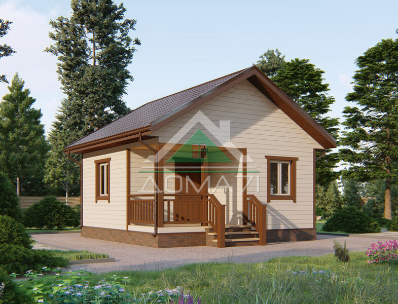 Дачный дом одноэтажный 6х6 проект 47