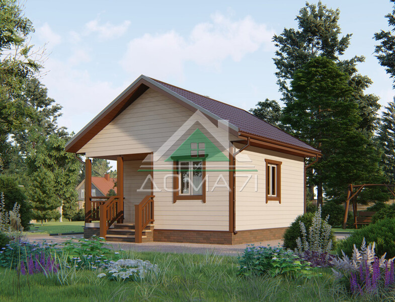 Дачный дом одноэтажный 6х6 проект 47