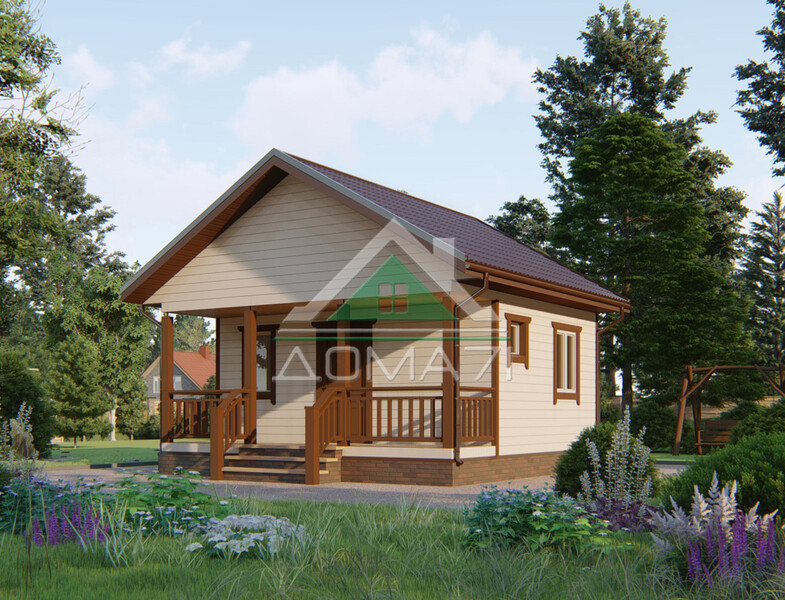 Дачный дом одноэтажный 6х6 проект 49