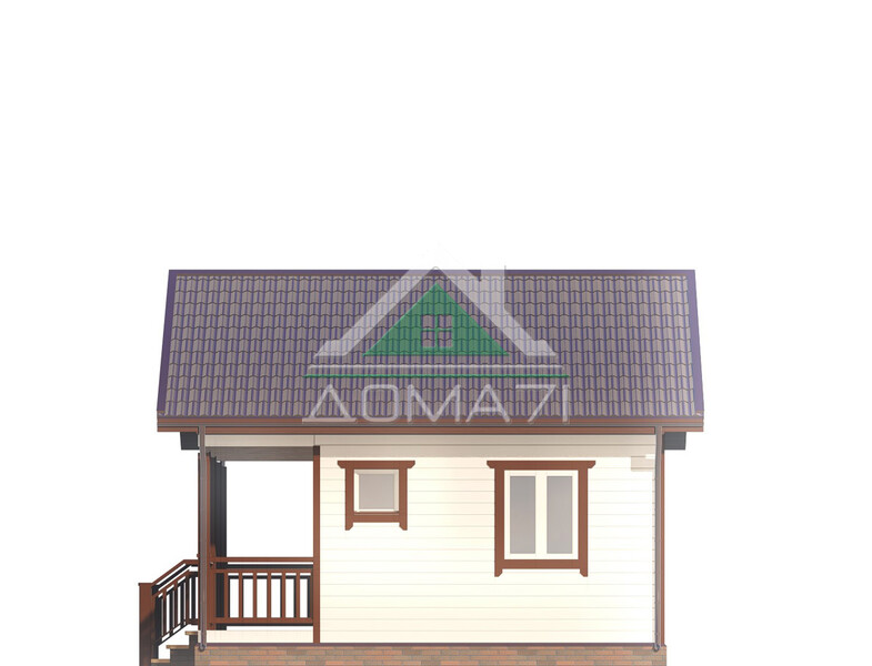 Дачный дом одноэтажный 6х6 проект 49