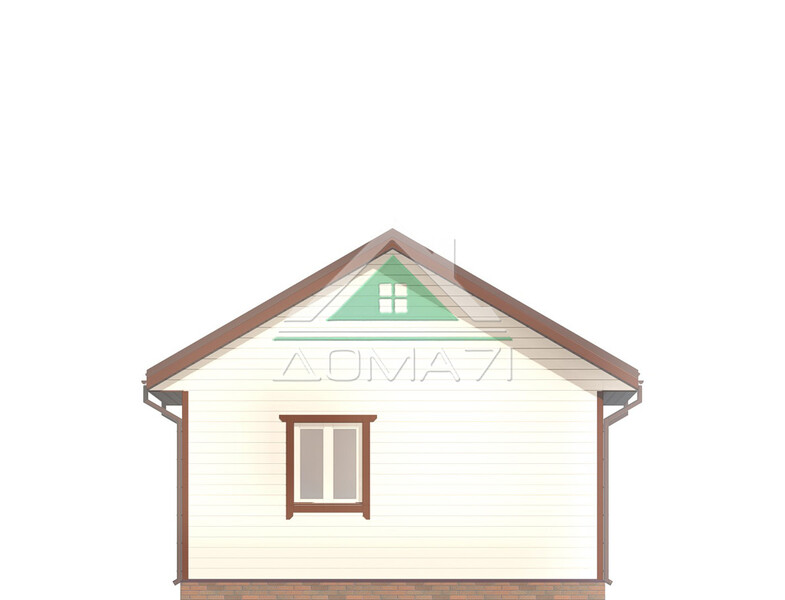 Дачный дом одноэтажный 6х6 проект 49