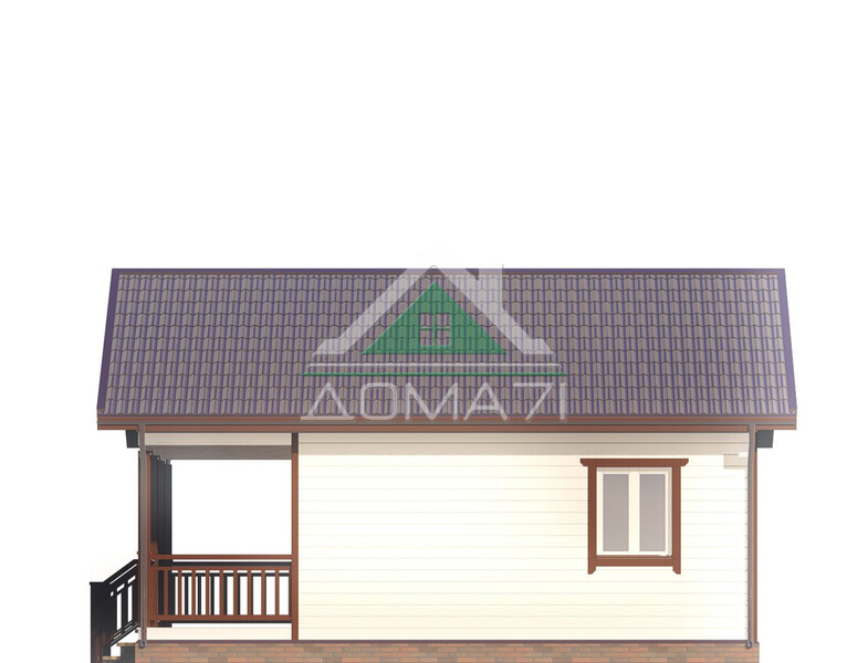 Дачный дом одноэтажный 6х8 проект 50