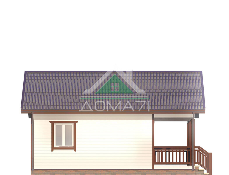 Дачный дом одноэтажный 6х8 проект 50
