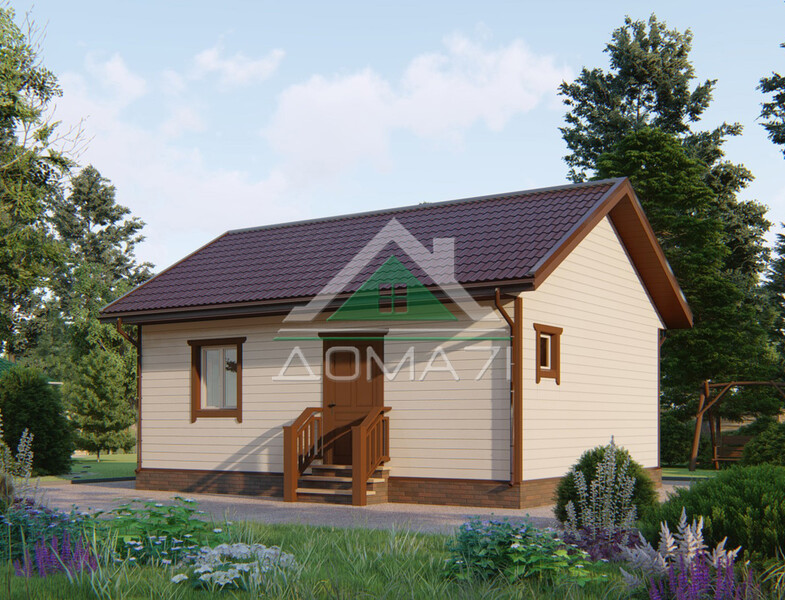 Дачный дом одноэтажный 6х8 проект 51