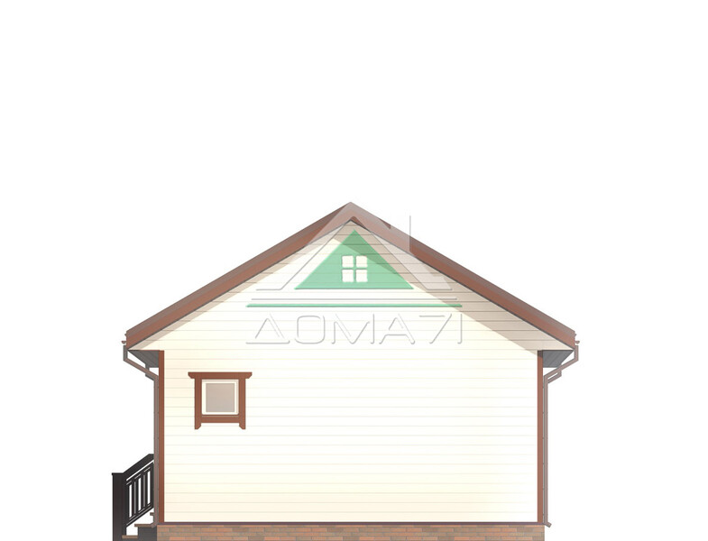 Дачный дом одноэтажный 6х8 проект 51