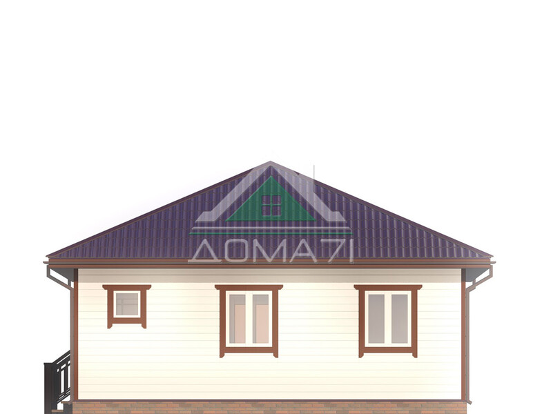 Каркасный дом 8×8 одноэтажный проект 58