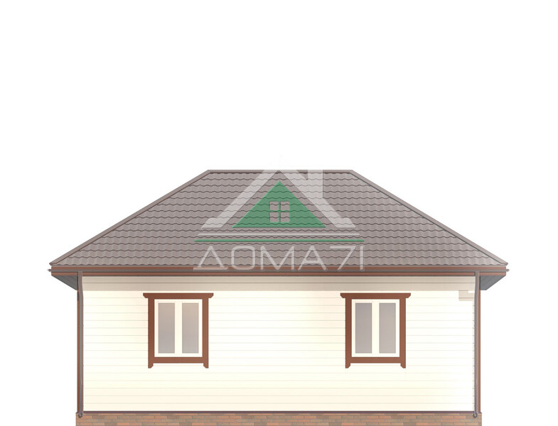 Каркасный дом 8×8 одноэтажный проект 58