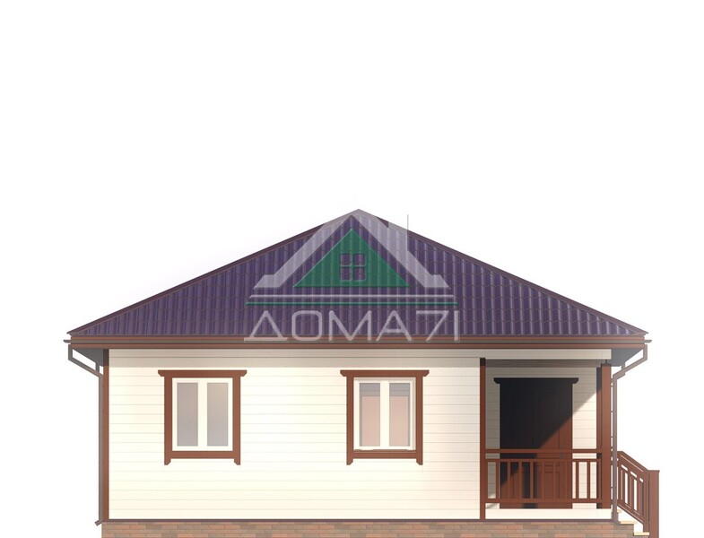 Дачный дом одноэтажный 8х8 проект 52