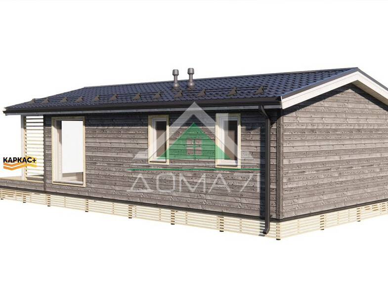 Каркасный дом 6х12,5 из сухой строганной доски №59