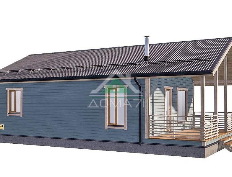 Каркасный дом 12х8 из сухой строганной доски