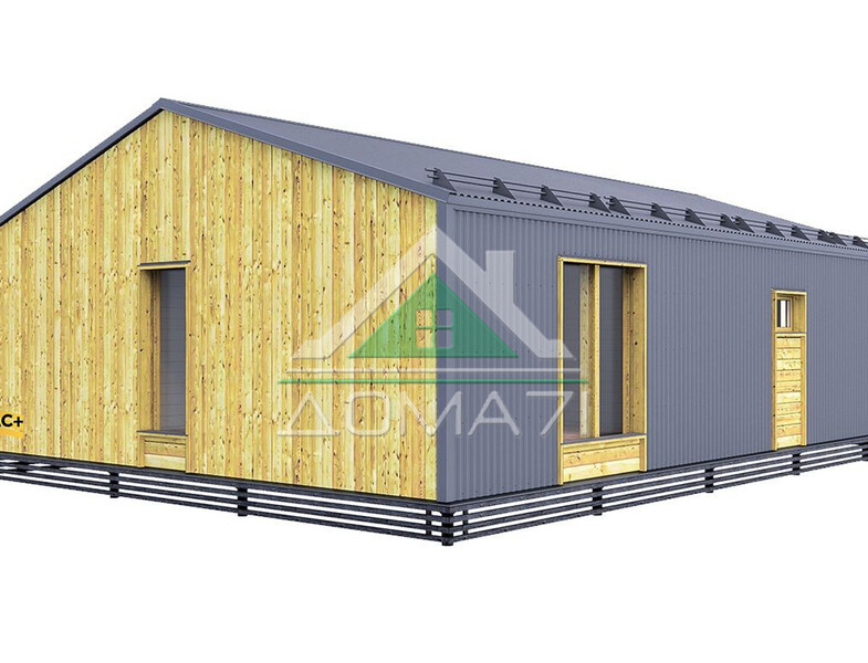 Каркасный дом 8х12 из сухой строганной доски №60