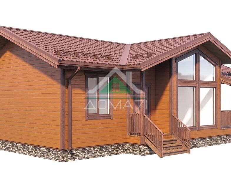 Каркасный дом 13,5х8,65 из сухой строганной доски