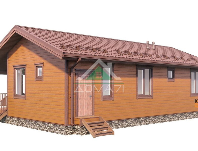 Каркасный дом 13,5х8,65 из сухой строганной доски