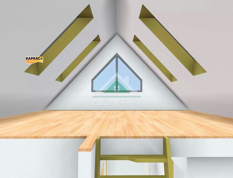 Каркасный дом 10×6 в стиле Барнхаус