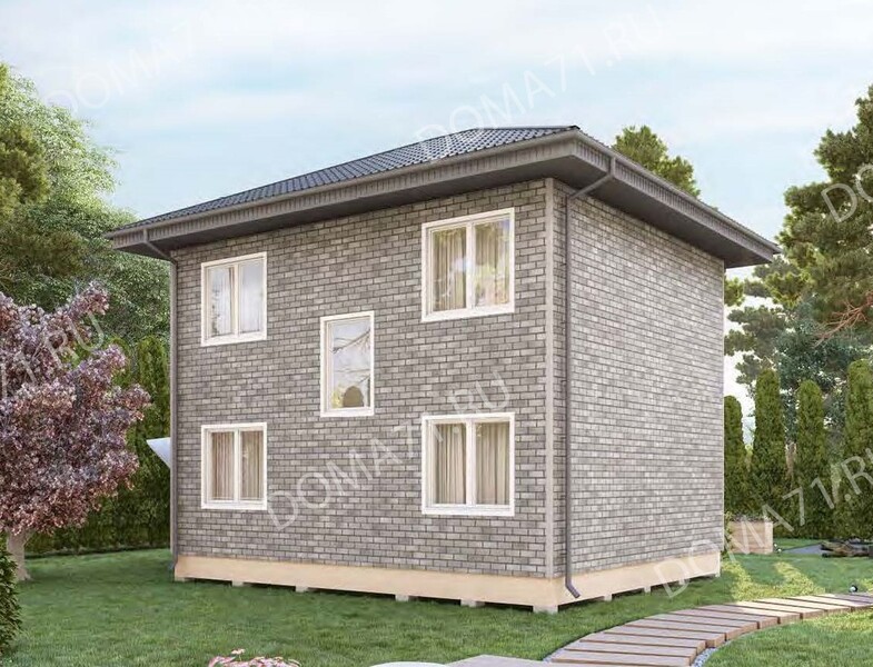 Каркасный дом 85 кв.м 2 этажа проект 44