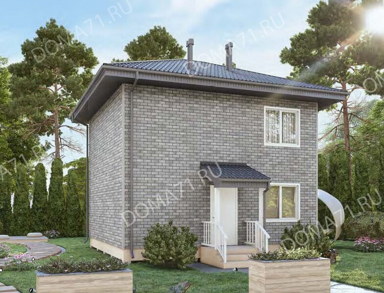 Каркасный дом 85 кв.м 2 этажа проект