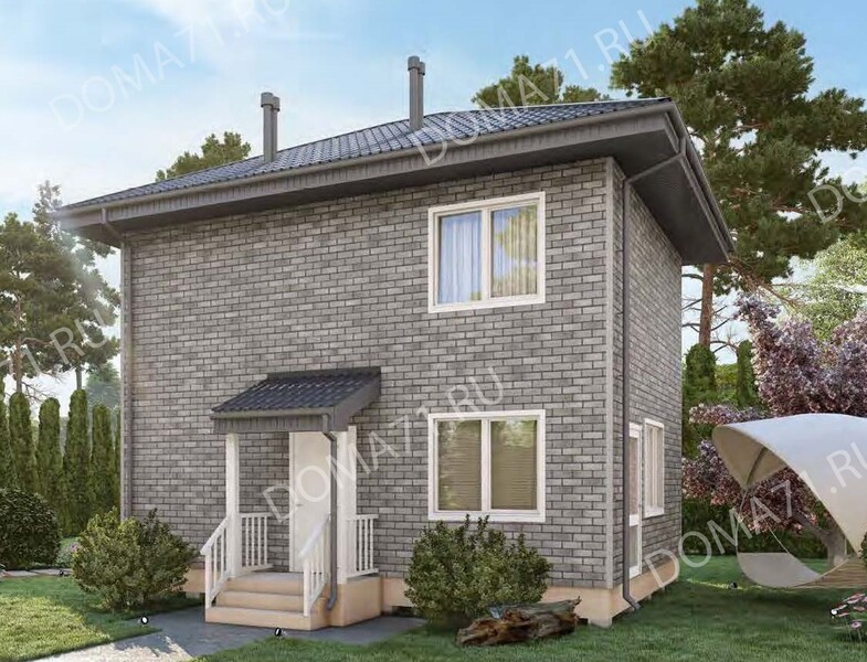 Каркасный дом 85 кв.м 2 этажа проект 44