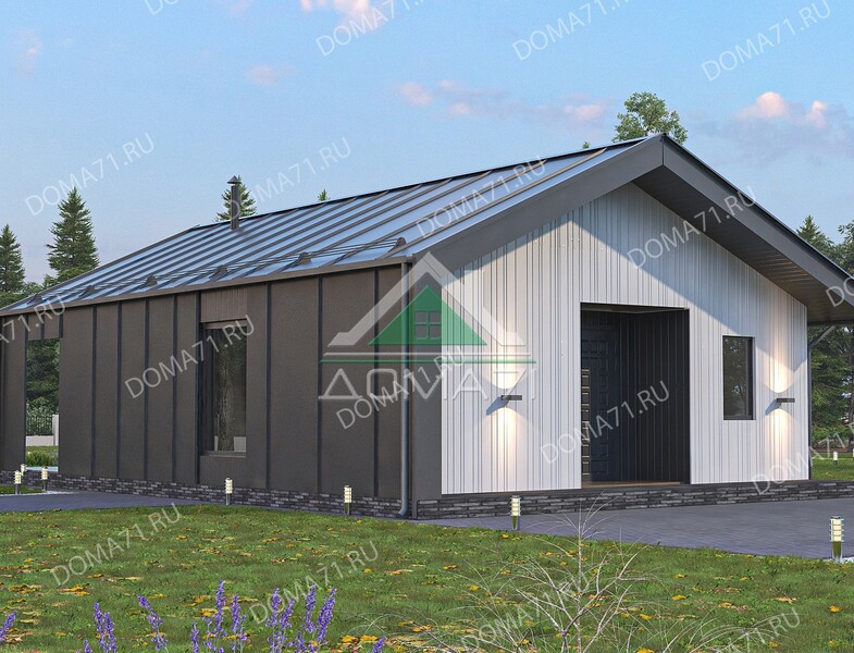 Барнхаус каркасный 9.5×7.5 проект 72