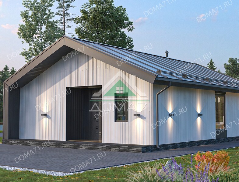 Барнхаус каркасный 9.5×7.5 проект 72